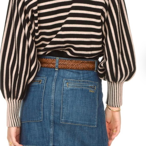 Striped Black and White Sweater - Picture 4 of 6